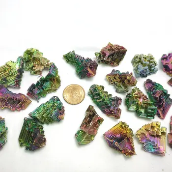 1ks Rainbow Bismutu Vzorku Minerální Drahokam Krystal 30G