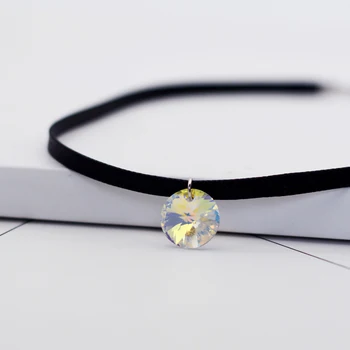 BAFFIN Jednoduché Kulaté Krystaly Od SWAROVSKI Elements náhrdelník Náhrdelník Lano Řetěz, Bryndáček Náhrdelníky Pro Ženy Vintage Šperky Dárek