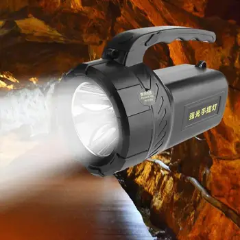 Nabíjecí Svítilna Led Reflektor Pohodlné Vyhledávání Lampa Super Světlé 500 Metrů Pochodeň Venkovní Nouzové Světlo