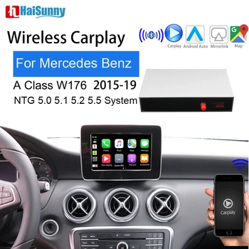 Bezdrátové carplay Pro Mercedes W176 A class Podpora NTG 5.0-2019 Android auto Zrcadlo Smart Obrazovka Zpětné kamery, navigace