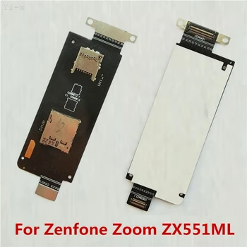 10pcs/lot Pro ASUS Zenfone Zoom ZX551ML ZX550ML SIM Card Reader Držák zásobníku Konektor Slot Flex Kabel Náhradní Díly