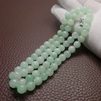 10mm Zelené Smaragdové Korálky Náhrdelník Jade Jadeite Šperky Amulet Módní Přírodní Kouzlo Dárky pro Ženy, Muže