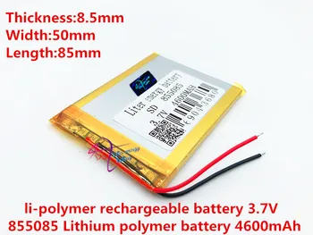 Nejlepší baterie značky Velikost 855085 3.7 V 4600mah Lithium-polymerová Baterie s Ochranou Desky Pro Tablet Pc, PDA, Digitální Produkty