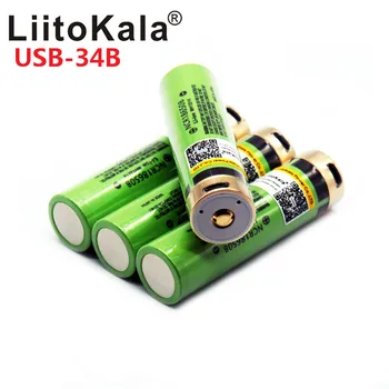 Hot LiitoKala USB 3.7 V 18650 3400mAh Li-ion USB Dobíjecí Baterie S LED Indikátor DC-Nabíjení