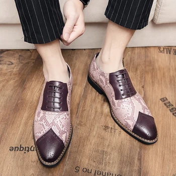 Bullock ležérní kožené boty pánské kožené vyřezávané pánské boty Britský Barokní Oxford boty podnikání obleky retro Derby boty muži