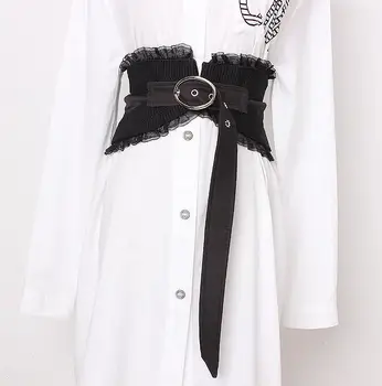 Dámské runway módní vintage krajky Šerpě ženské Šaty, Korzety Pás Pásy dekorace široký pás R1678