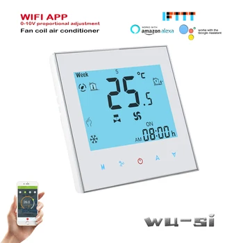 2p 4p TUYA Wifi Termostat Regulátor Teploty pro topení a chlazení 0-10V regulovaný výstup,95-240VAC