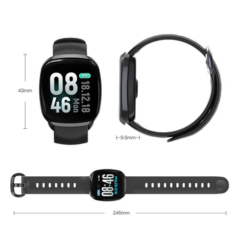 EXRIZU GT103 Smart Watch Sport IP67 Vodotěsné Srdeční Frekvence A Krevního Tlaku Kyslíku, Sledování Hovorů, Zprávy, Připomenutí Smartwatch