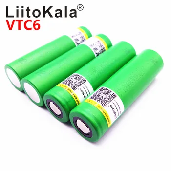 Liitokala 3.7 V 3000mAh 18650 VTC6 Li-ion Baterie 30A Absolutoria za US18650VTC6 Nástroje, baterie