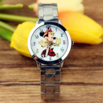 Děti karikatury Mickey Mouse ocel kapela quartz hodinky žáků cartoon Hodinky, hodinky pro děti 2020 dítě sledovat kluky hodinky děti
