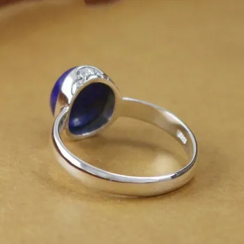 BOCAI Nové Pevné S925 sterling silver žena prsten nový 5A přírodní lapis lazuli prsten žena stříbro 925