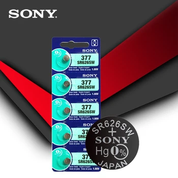 200pcs Sony Originální 377 SR626SW SR626 AG4 1.55 V, Silver Oxide Hodinky Baterie SR626SW 377 Tlačítko Coin Cell MADE IN JAPAN