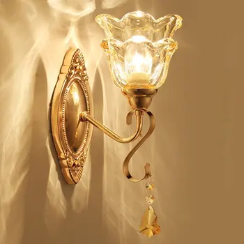 Jednoduché Evropské Luxusní Nástěnné Světlo Lampa Pro Ložnice Obývací Pokoj TV Pozadí Zeď, bytové Dekorace B170