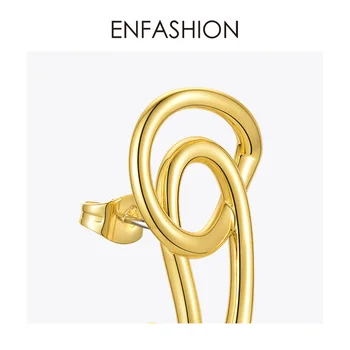 ENFASHION Prokládané Stud Náušnice Pro Ženy Gold Barevné Geometrické Piercing Náušnice Módní Šperky Přátele Dárky Brincos E201186