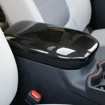 ABS Carbon Fiber Barva Vozu Box Loketní opěrka Kryt Středové Konzole Saver Kryt pro Toyota RAV4 2019 2020