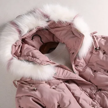 Módní Plus Velikosti Dámské Bavlna Kabát Mid-length Silná korejská Verze 2020 Zimní Tlustá Sestra Velký Kožešinový Límec Bavlna Kabát