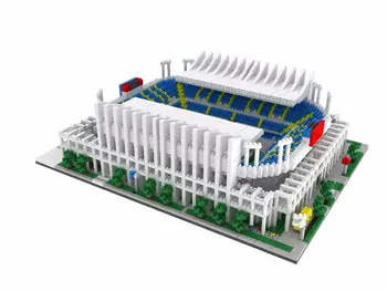 YZ Skvělý Fotbalový Stadion, Hřiště Tělocvična Model Stavebních Bloků mirco velikost Architektury Španělsko Anglie Fotbalový Klub Gymnázia