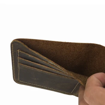 Krátké pánské tmavě hnědé peněženky z pravé kůže solidní kabelku