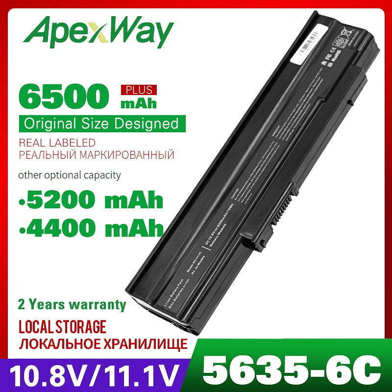 10,8 V Notebooku Baterie pro Acer AS09C31 AS09C71 AS09C75 Extensa 5235 5635 5635G 5635Z ZR6 pro GateWay NV42 NV44 NV48 Série NV4400 1