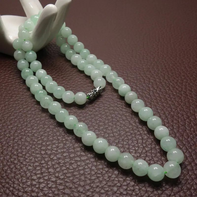 10mm Zelené Smaragdové Korálky Náhrdelník Jade Jadeite Šperky Amulet Módní Přírodní Kouzlo Dárky pro Ženy, Muže 1