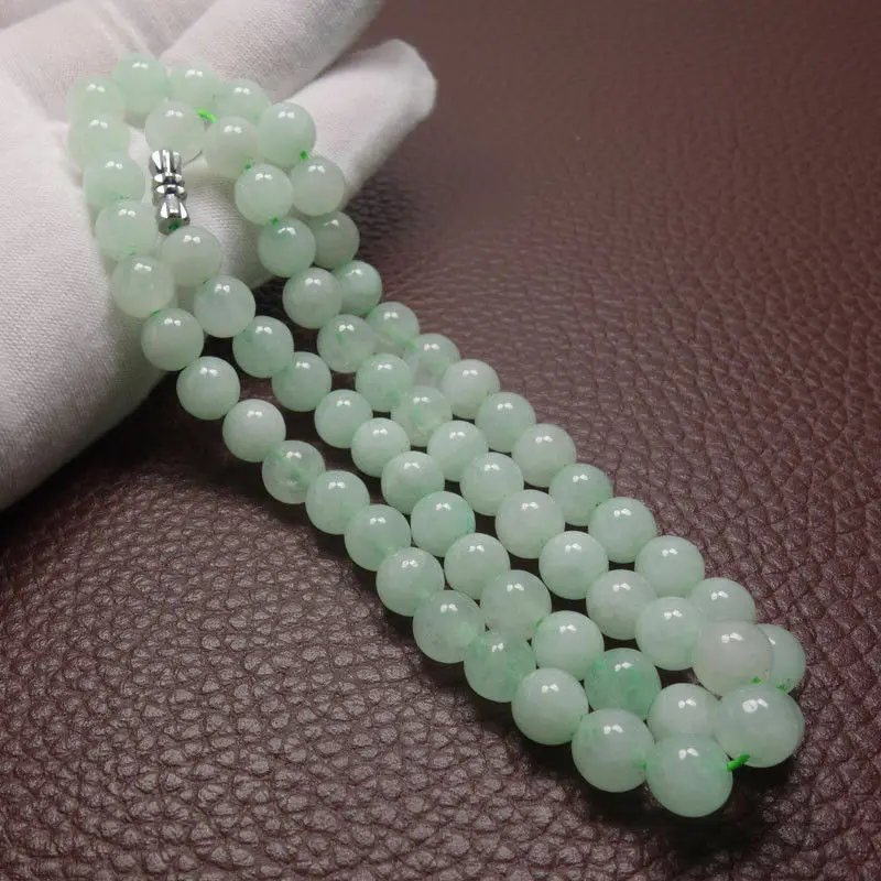 10mm Zelené Smaragdové Korálky Náhrdelník Jade Jadeite Šperky Amulet Módní Přírodní Kouzlo Dárky pro Ženy, Muže 2