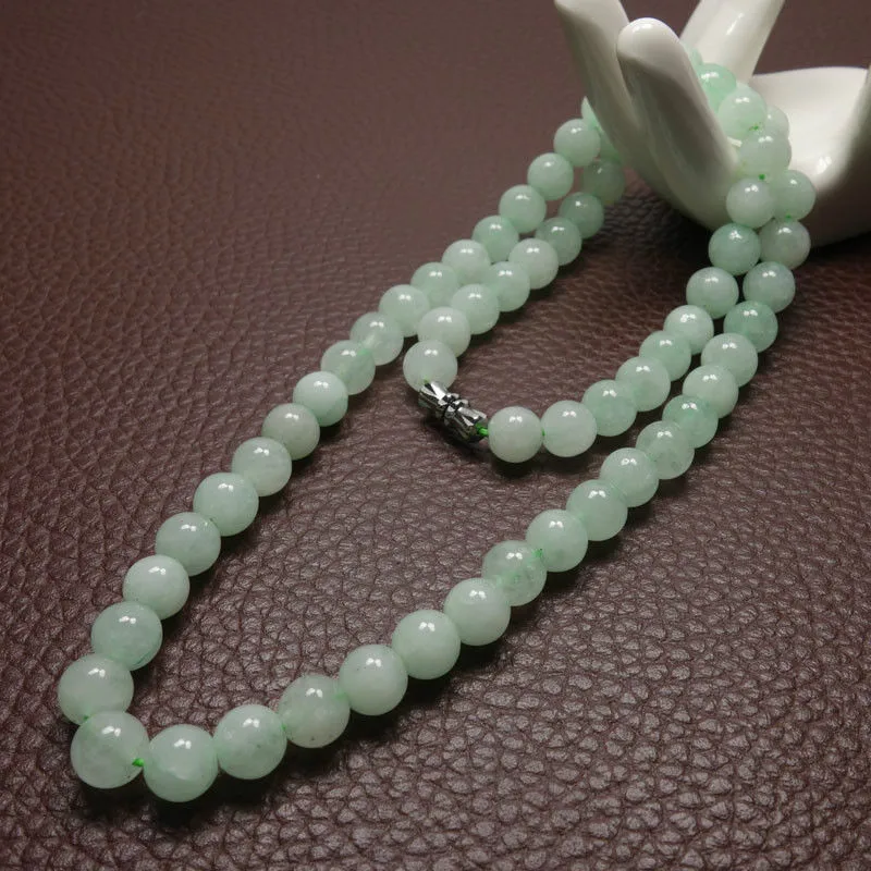 10mm Zelené Smaragdové Korálky Náhrdelník Jade Jadeite Šperky Amulet Módní Přírodní Kouzlo Dárky pro Ženy, Muže 3