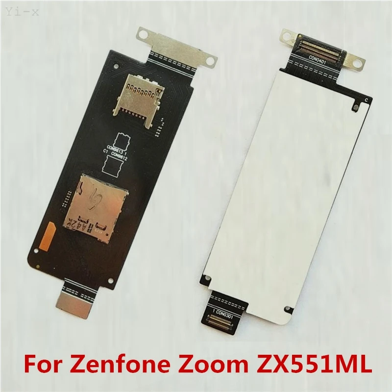 10pcs/lot Pro ASUS Zenfone Zoom ZX551ML ZX550ML SIM Card Reader Držák zásobníku Konektor Slot Flex Kabel Náhradní Díly 0