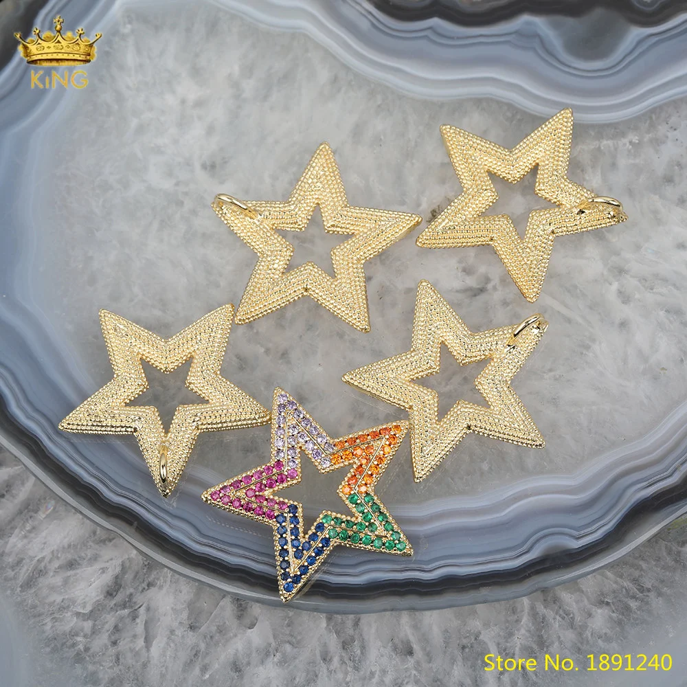 10Pcs Rainbow CZ Hvězdy, Karabina Lock Spony Přívěsek Součásti Pro Ženy,Ziron Spirálové Spony Pro DIY Punk Šperky Příslušenství 3