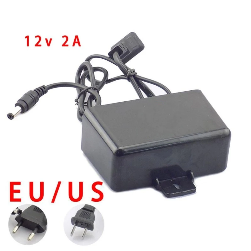 12V 2A Venkovní Vodotěsné CCTV Kamera AC/DC Napájecí Adaptér pro Bezpečnostní Inženýrství s 2,5 mm Powr kabel US/EU Plug k Dispozici 3