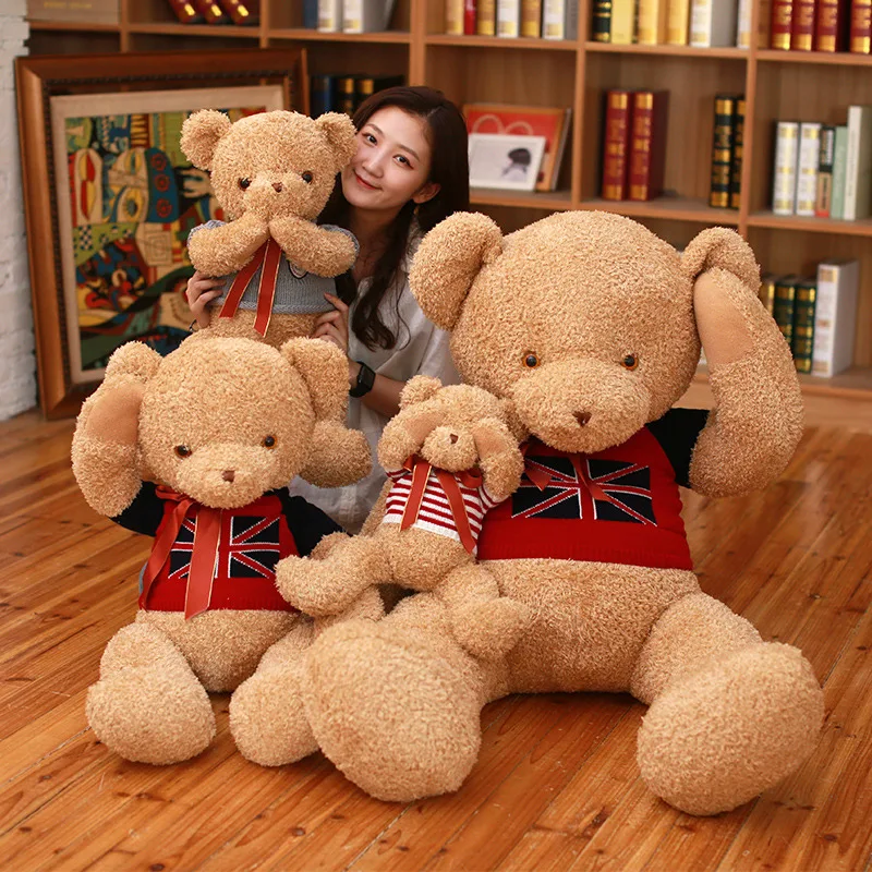 130 cm Velký Medvídek plaché objetí plněné medvěd panenka S magnet plyšové hračky plné velikosti vysoce kvalitní dárek pro děti kamarádky 0