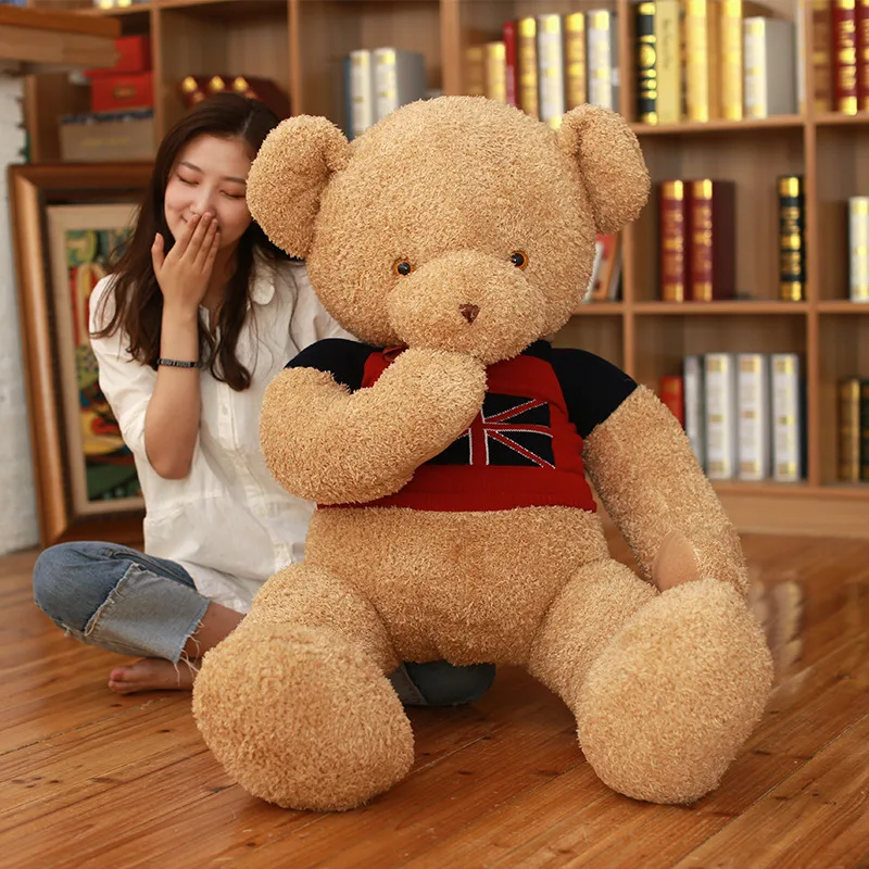 130 cm Velký Medvídek plaché objetí plněné medvěd panenka S magnet plyšové hračky plné velikosti vysoce kvalitní dárek pro děti kamarádky 3