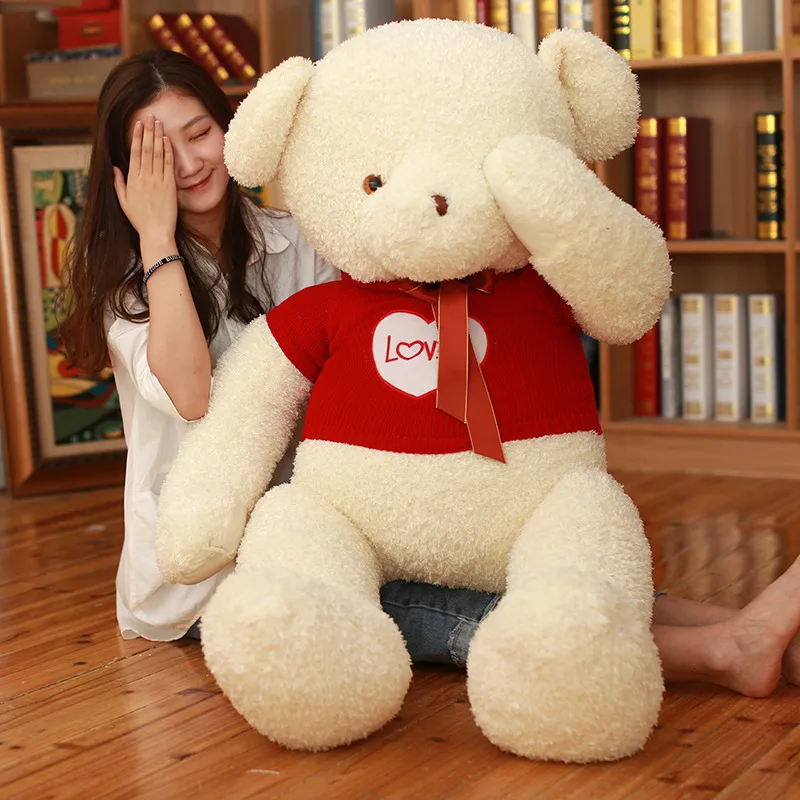 130 cm Velký Medvídek plaché objetí plněné medvěd panenka S magnet plyšové hračky plné velikosti vysoce kvalitní dárek pro děti kamarádky 4