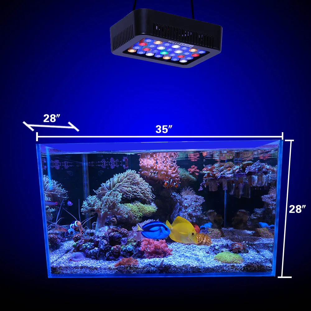 140W Akvarijní led osvětlení Stmívatelné lampy Ryby mísy akvárium lehké Mořské Ryby tank Coral světla Vysoký jas Stmívání lampy 1