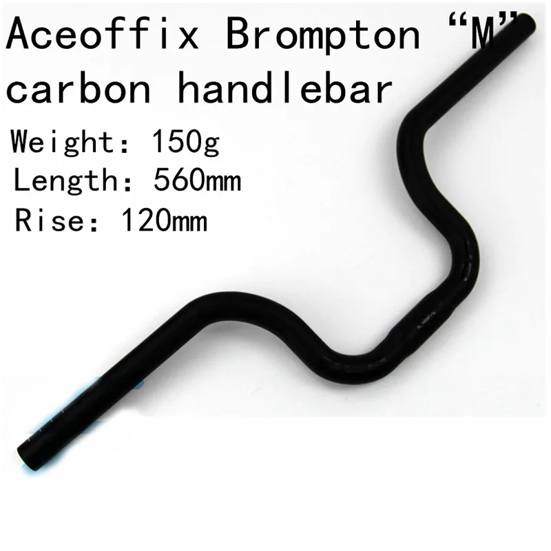 150g Aceoffix BMX Uhlíkových Vláken jízdních Kol Řídítka M Model UD Matný MTB Carbon Řídítka 500-560 mm Pro Brompton Bridy Díly 3