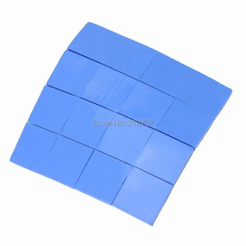 16PCS 25 x 25 x 1 mm Modrá Tepelně Vodivé Podložky Chipset Silikonové Pasty 0