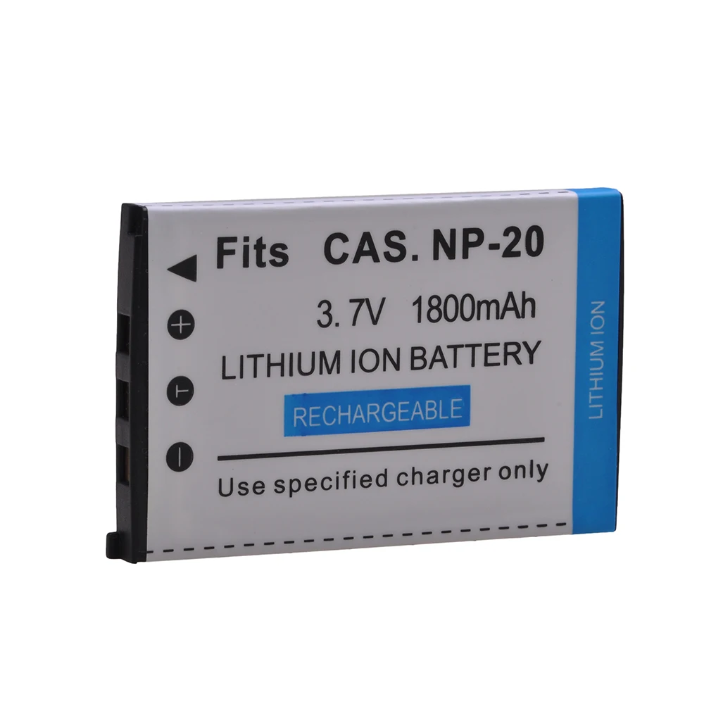1800mAh NP-20 CNP20 NP20 Baterie pro Casio EX-Z7 Z8 Z11 Z60 Z65 Z70 Z75 Z77 M1, M2, M20, S1, S2, S3, S20 S100 S500 S600 S770 S880 3