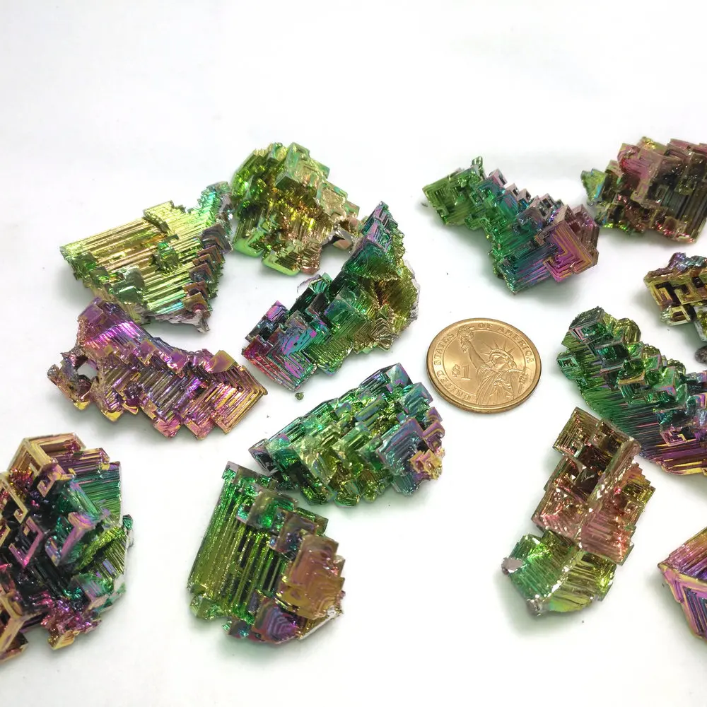 1ks Rainbow Bismutu Vzorku Minerální Drahokam Krystal 30G 2