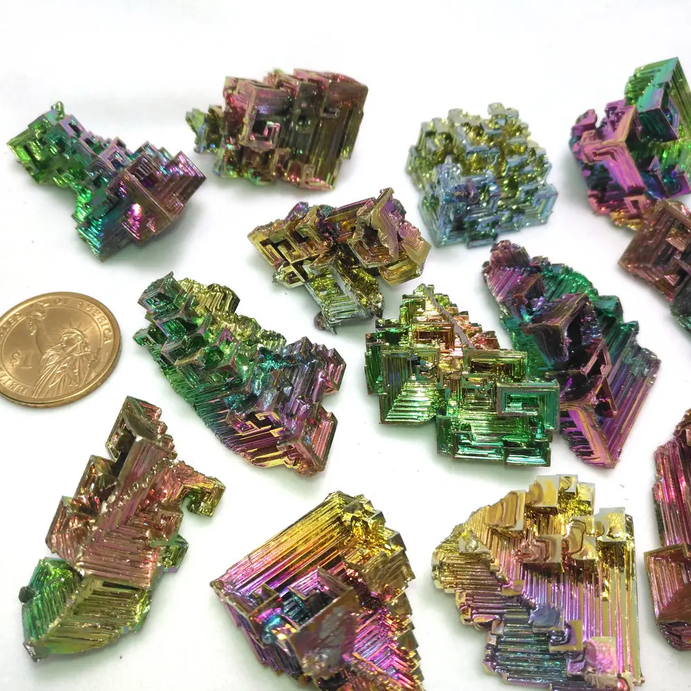 1ks Rainbow Bismutu Vzorku Minerální Drahokam Krystal 30G 4