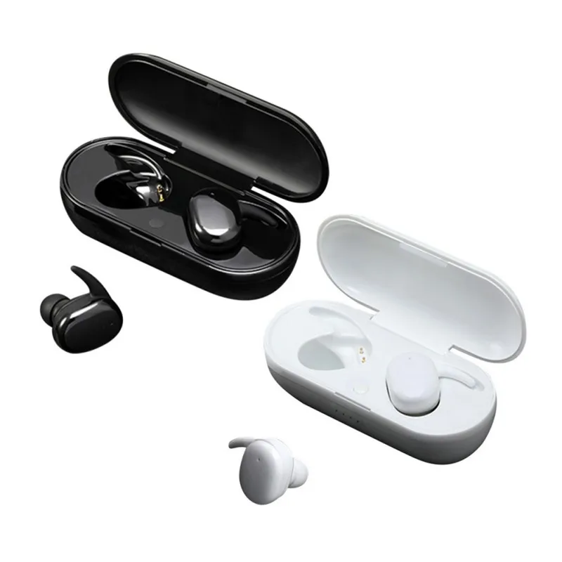 1pár TWS Bezdrátová Bluetooth Sportovní Sluchátka Stereo Zvuk sluchadlo Přenosné Sluchátko S Mikrofonem A Nabíjecí Box 4