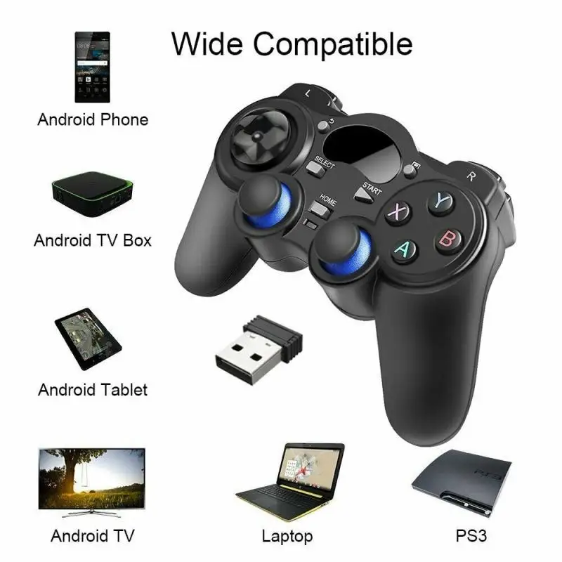 2.4 G Inteligentní Bezdrátový Bluetooth Herní Ovladač Gamepad Pro Android Telefon, Notebook, Mini Dual Motor Non-slip Key Gamepad Pro Ps3 1