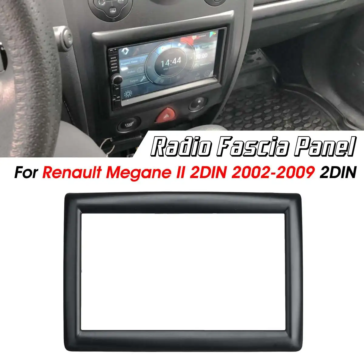 2 Din autorádio Fascie Dash CD Trim Instalace Deska Panel Rám Adaptér Pro Renault Megane 2 II 2002 2003 2004 2005 - 2009 2