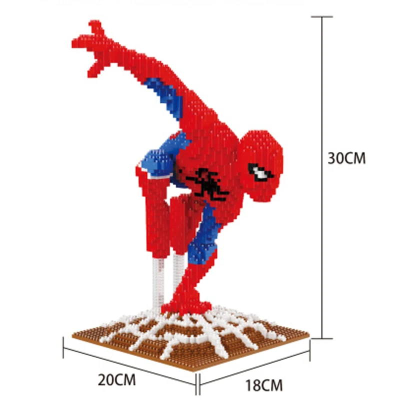 2011Pcs 8606 Super Hrdina Spiderman Micro Diamond Building Block Spider Údaje Model Mini Cihly Kluky Kolekce Dary 2