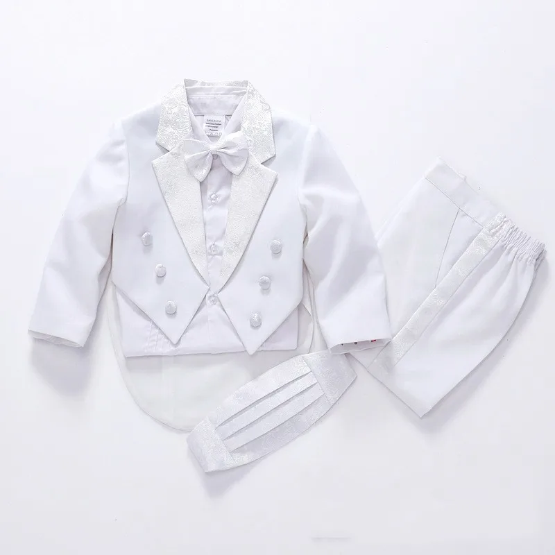 2018 léto Formální dětské oblečení pro chlapce svatební oblek párty křest vánoční šaty pro 1-4T dítě tělo obleky nosit 5-Dílná 4