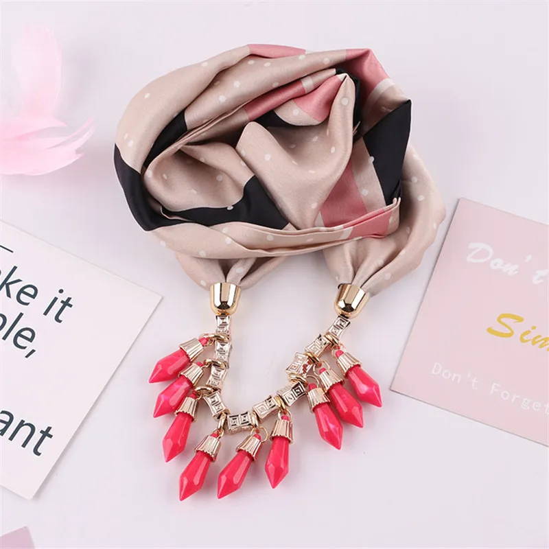 2019 Multi-styl prohlášení šperky shell a řetěz přívěsek náhrdelník šátek ženy krk, šátky fulárových femme dámy 1