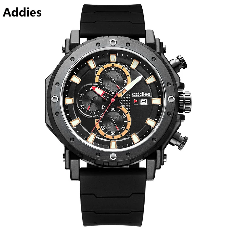 2020 Addies Světelný Muži Hodinky Luxusní Módní Vojenské Sportovní Quartz hodinky Pro Muže Relogio Masculino Vodotěsné 50M 4