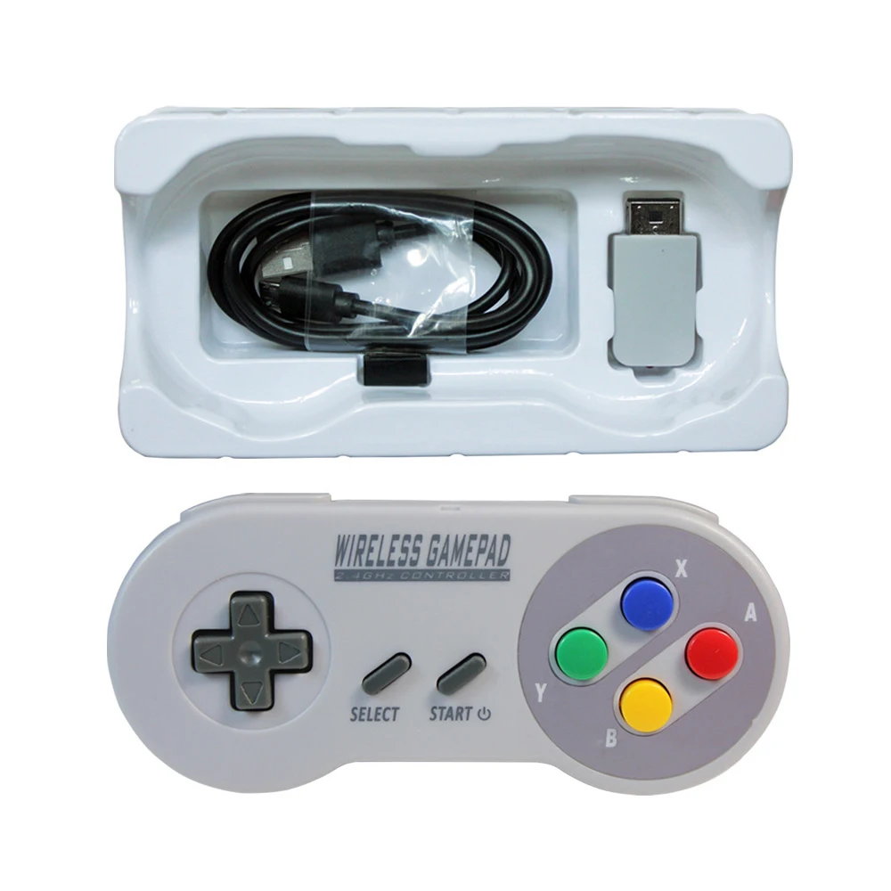 2020 Bezdrátové Gamepady 2.4 GHZ Joypad Joystick Controller pro SNES Super Nintendo Classic MINI Konzole dálkové Příslušenství 5