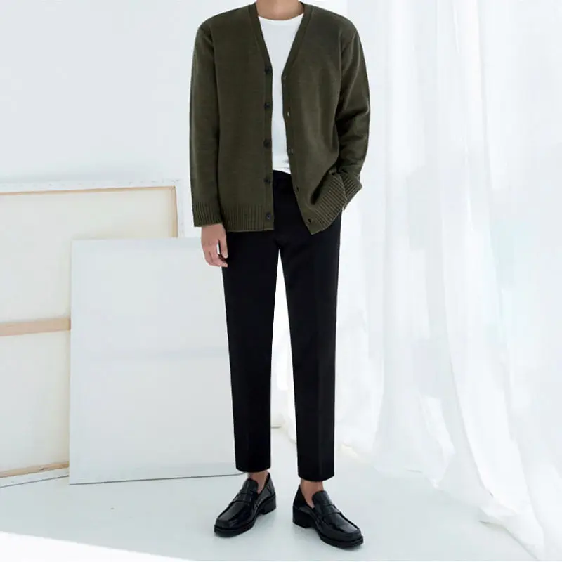 2020 korejský Styl Pánské Slim Fit Skinny Ležérní Kalhoty High-kvalitní Oblek Kalhoty Šedá/černá Barva Módní Kalhoty Plus Velikosti M-2XL 2