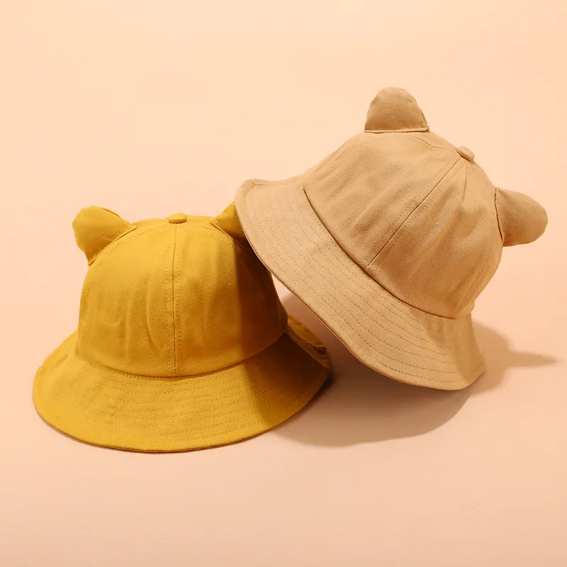 2020 new college styl rybář klobouk ženské Korean módní měkké sestra kočka ucho, kreslený povodí klobouk roztomilý student sluneční klobouk 1