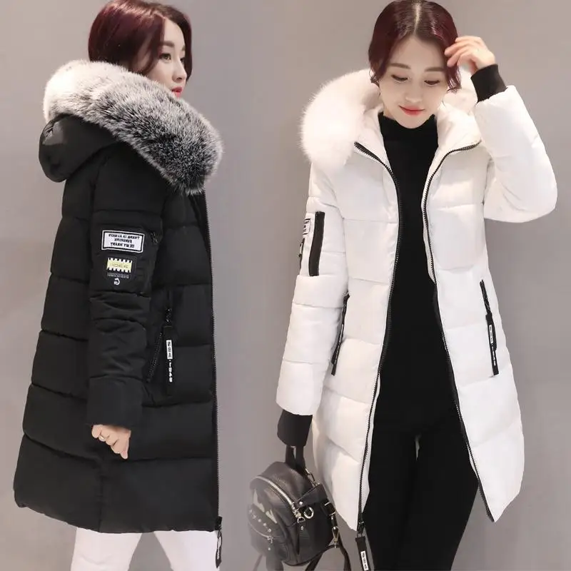 2020 Nové Dámské Zimní Kabáty, Ženy Dlouhé Bavlněné Ležérní Kožešiny S Kapucí Bundy, Teplé Bundy Ženy Kabát Kabát 2