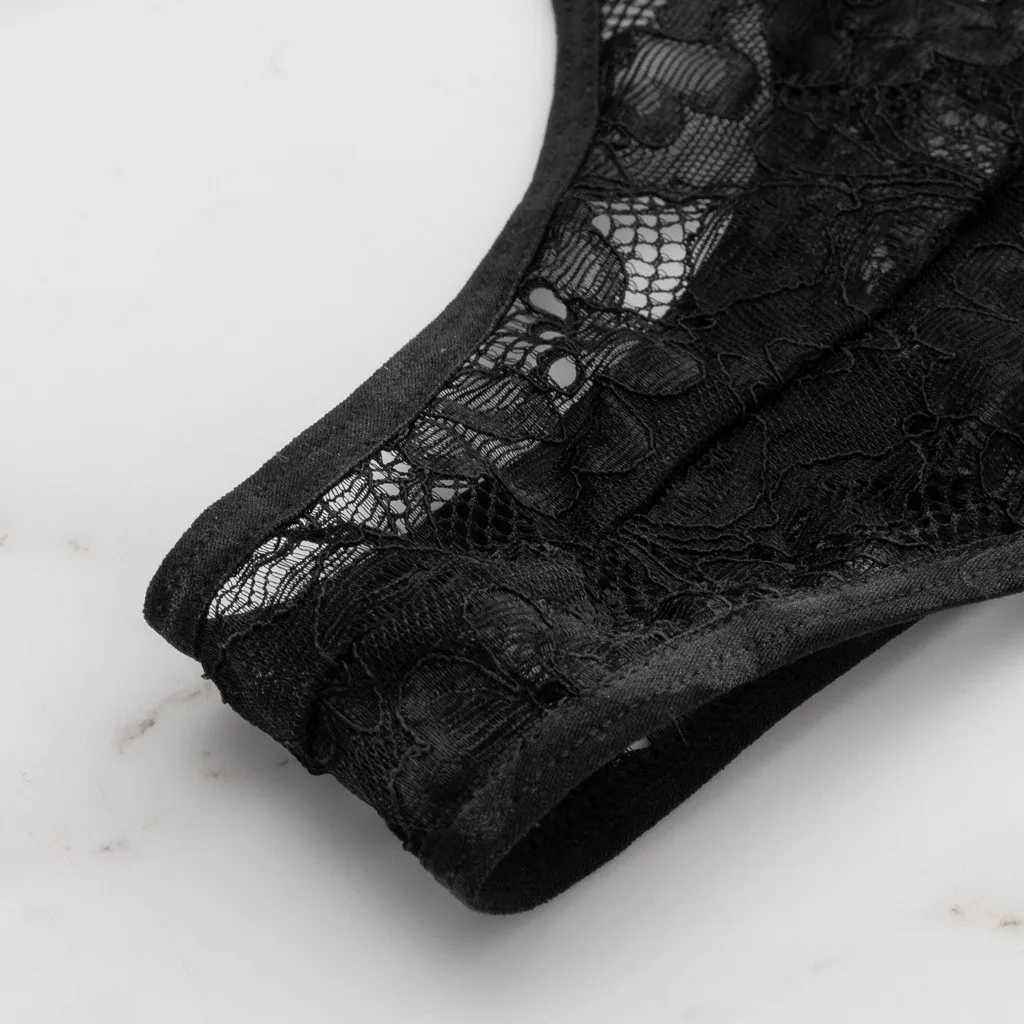 2020 Nové Krajky Transparentní Pohodlné Blízcí Sexy Erotické Spodní Prádlo Femme Spodní Prádlo, Oblečení Na Spaní Pyžamo Thong G-String Podprsenka Sada 3